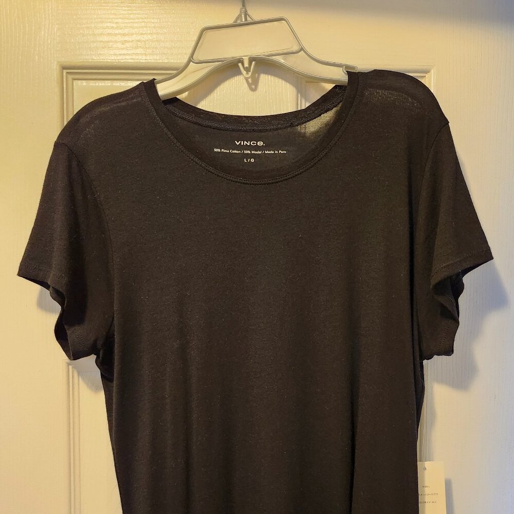 Vince Black T-shirt Size L NWT